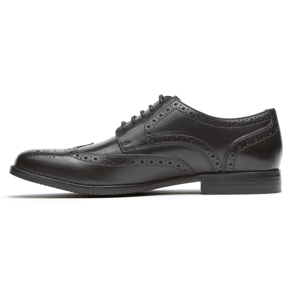 Sapatos Lace Ups Rockport Homem Pretas - Style Purpose Wingtip - 57968QVGD